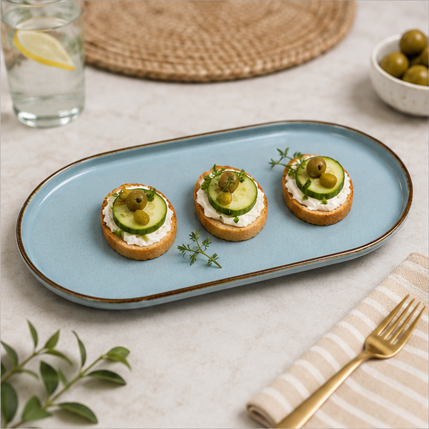 Green Serving Plate for Dining &  Snacks (YM1452)