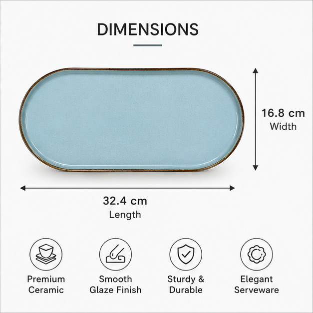 Green Serving Plate for Dining &  Snacks (YM1452)