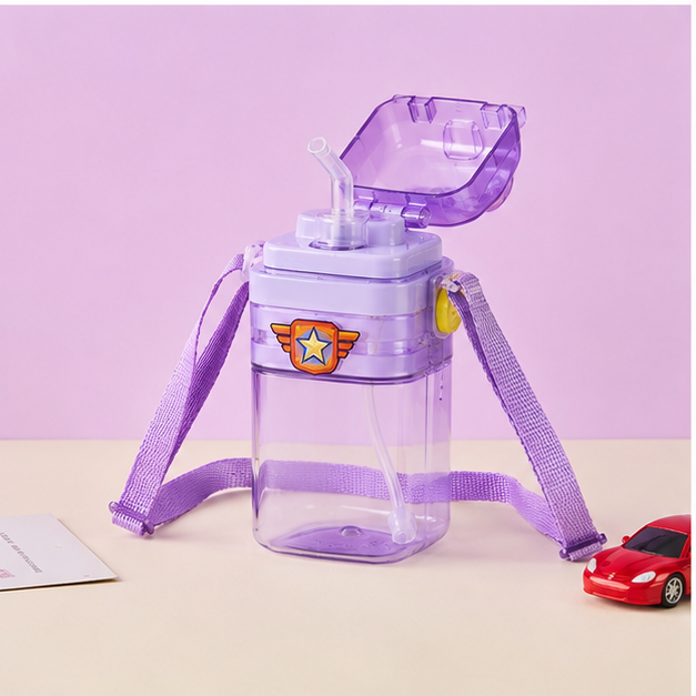 Lavender Kids Water Bottle with Sipper (YM508)