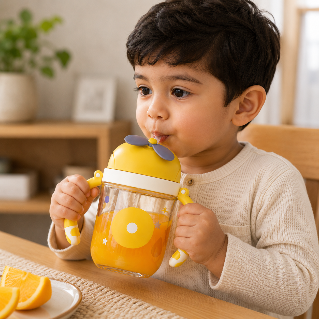 SunnySip Kids Water Bottle – Yellow (YM495)