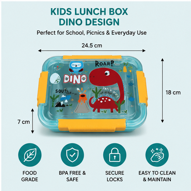 750ml Blue Stainless Steel Kids Lunch Box (YM2495)