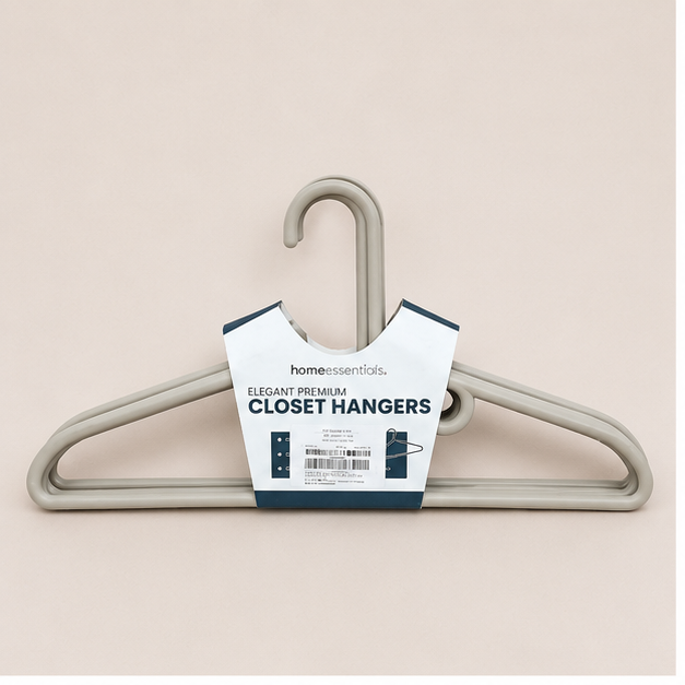 Grey Plastic Closet Hangers Set of 5 (YM424)