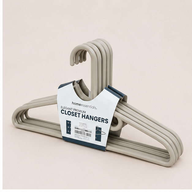 Grey Plastic Closet Hangers Set of 5 (YM424)