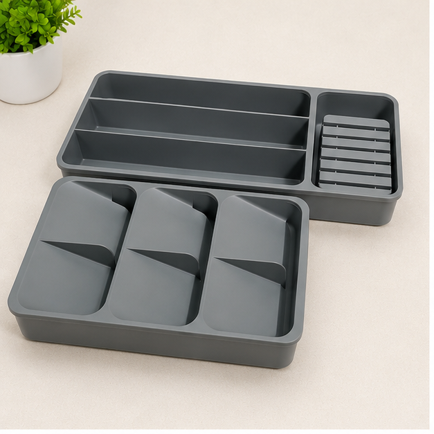 Grey Kitchen Spoon Holder and Cutlery Organizer (YM119)