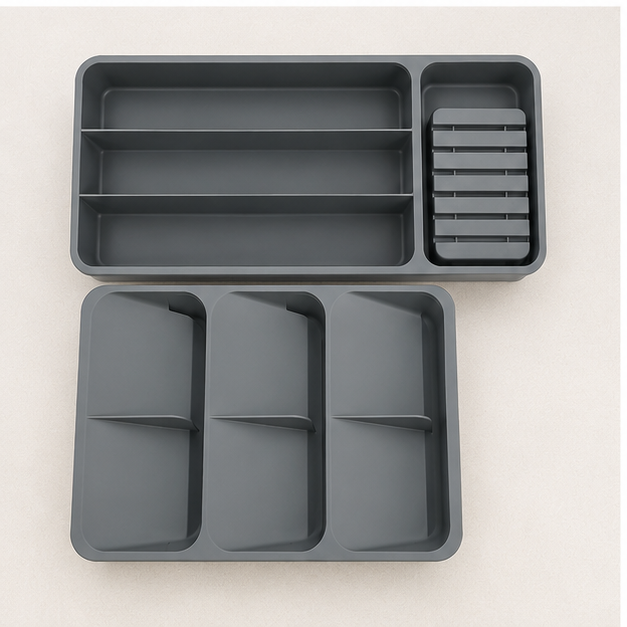 Grey Kitchen Spoon Holder and Cutlery Organizer (YM119)