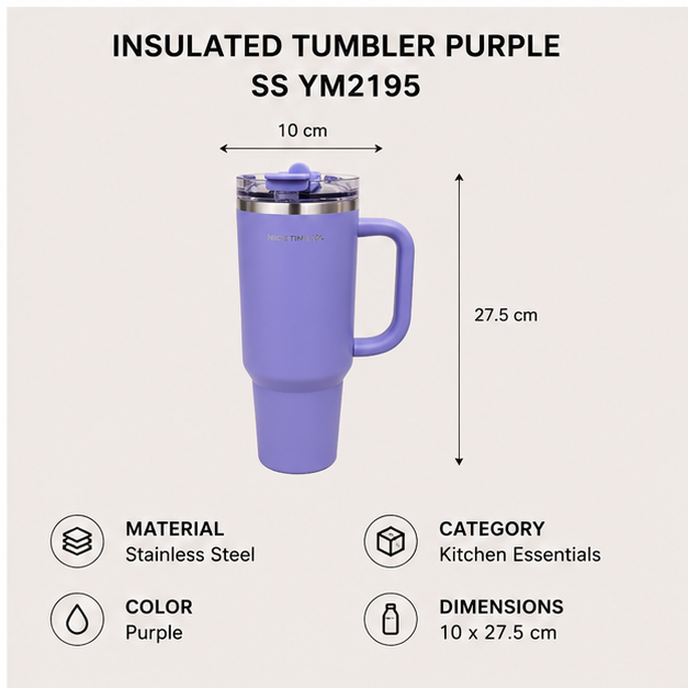 Purple Stainless Steel Insulated Tumbler (YM2195)