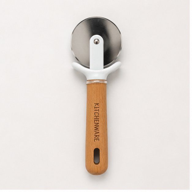 Stainless Steel Pizza Cutter with Wooden Handle (YM1483)