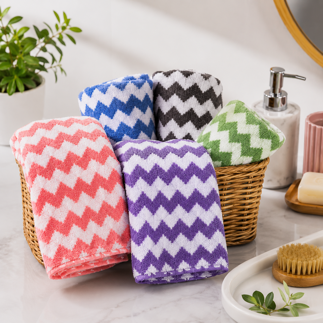 Soft Touch Multi-Color Towel Set (YM014)