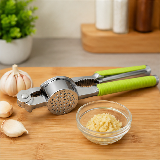 Stainless Steel Garlic Press Tool Green (YM1056)