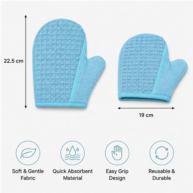Sky Blue Bath Scrub Loofah Brush (YM737)