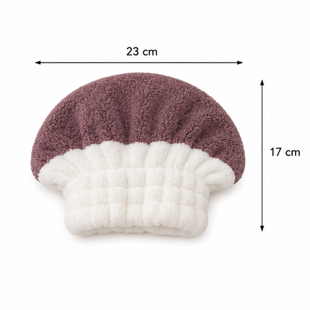 Brown Cute Microfiber Hair Towel Cap (YM375)