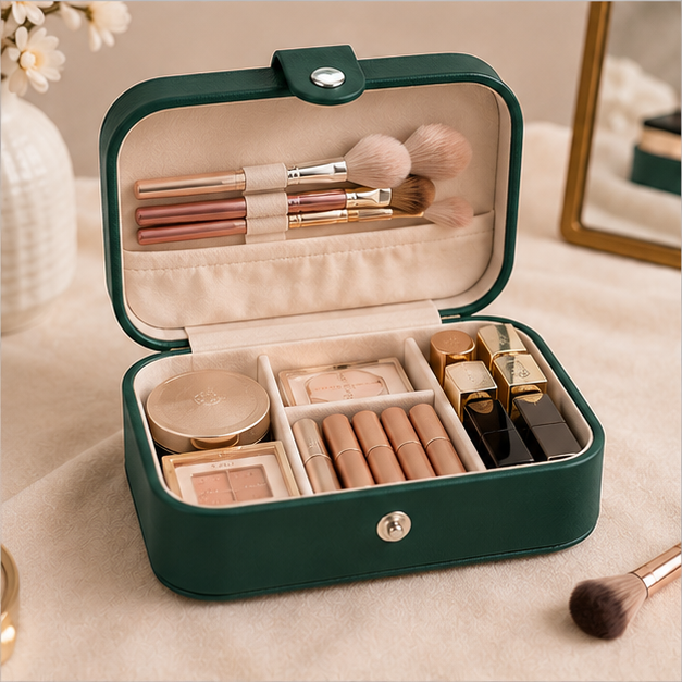 Green Mini Zipper Makeup Organizer Case (YM1441)
