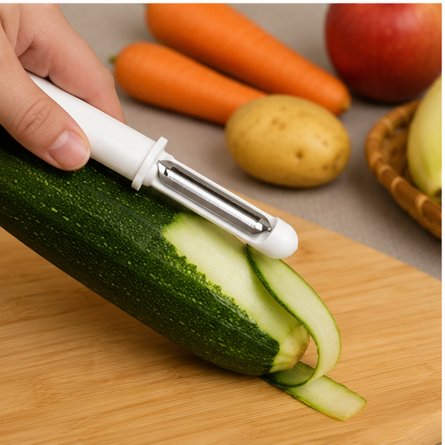 White Kitchen Peeler for Fruits and Vegetables (YM936)