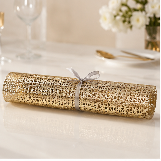 Golden Decorative Table Mat for Dining Tables (YM729)
