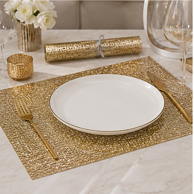 Golden Decorative Table Mat for Dining Tables (YM729)