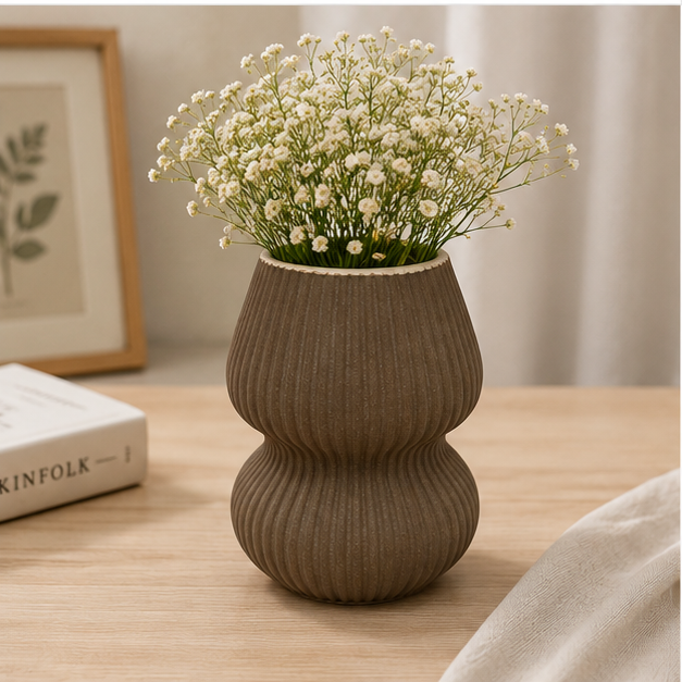 Elegant White Decorative Flower Vase for Modern Home Decor (YM1344)