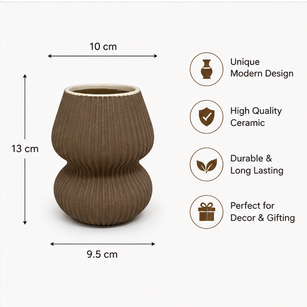 Elegant White Decorative Flower Vase for Modern Home Decor (YM1344)