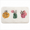 White Floral Floor Mat (YM2092)