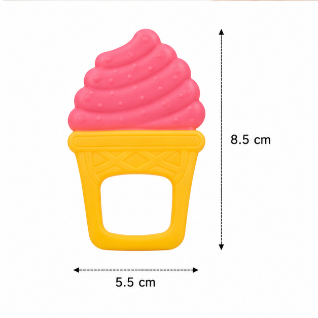Pink Ice Cream Baby Teether Toy (YM1970)