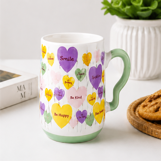 Mixed Design Ceramic Tea Coffee Mug for Drinkware Collection (YM2853)