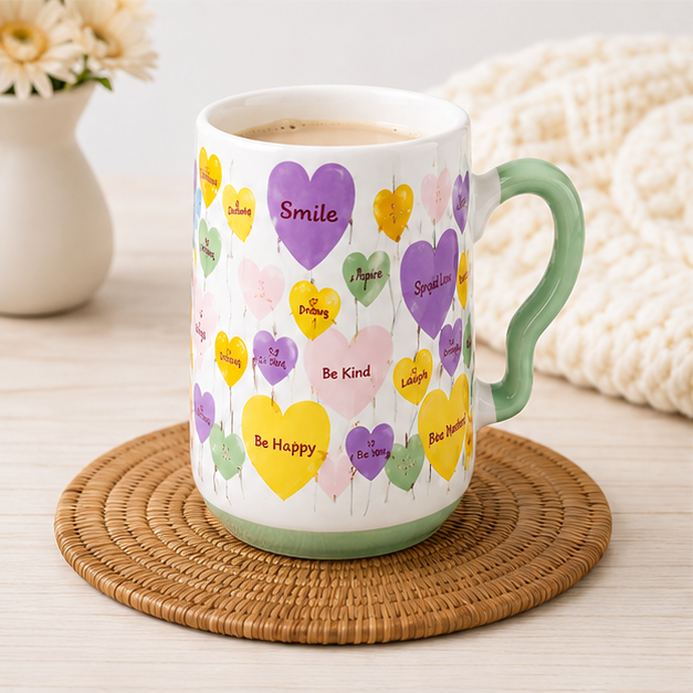 Mixed Design Ceramic Tea Coffee Mug for Drinkware Collection (YM2853)