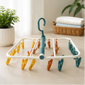 Cloth Drying Hanger with Clips Multi Color (YM304)