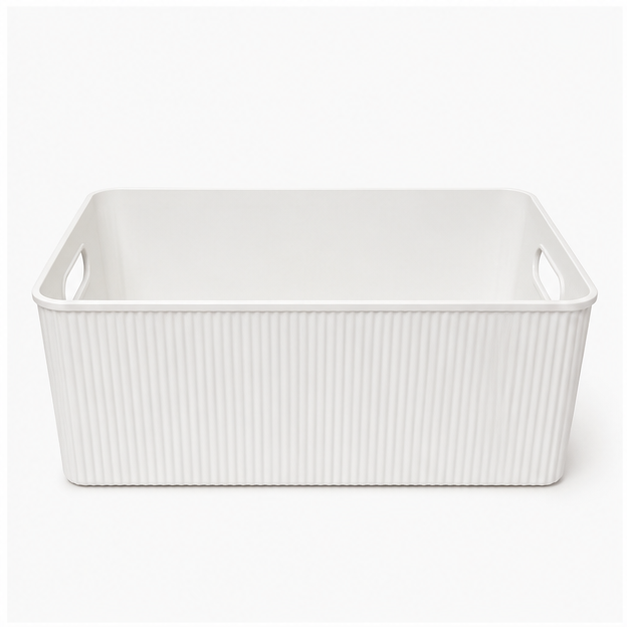 White Plastic Storage Box (YM490)