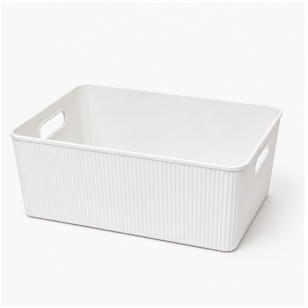 White Plastic Storage Box (YM490)
