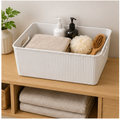 White Plastic Storage Box (YM490)