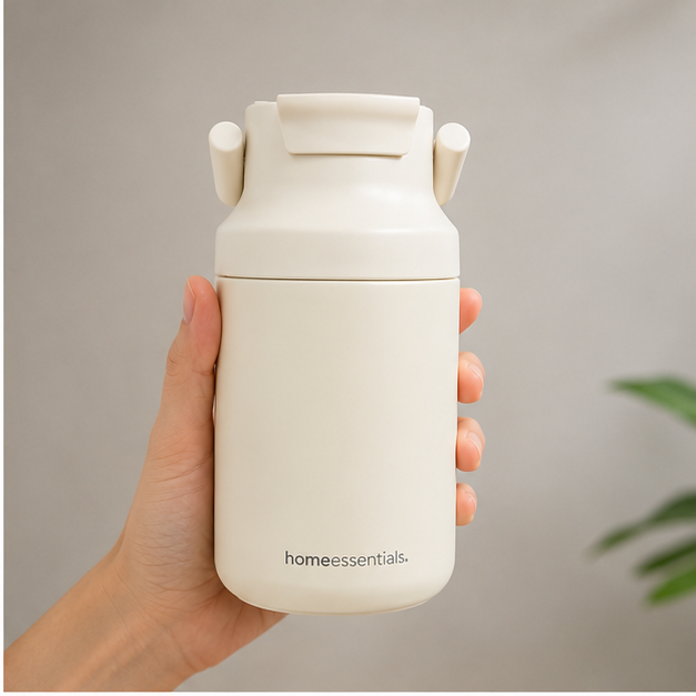 500ml Cream Stainless Steel Water Bottle (YM2623)