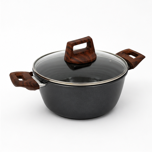 Premium Maifan Stone Cooking Pan with Lid 22CM for Everyday Cooking (YM1316)