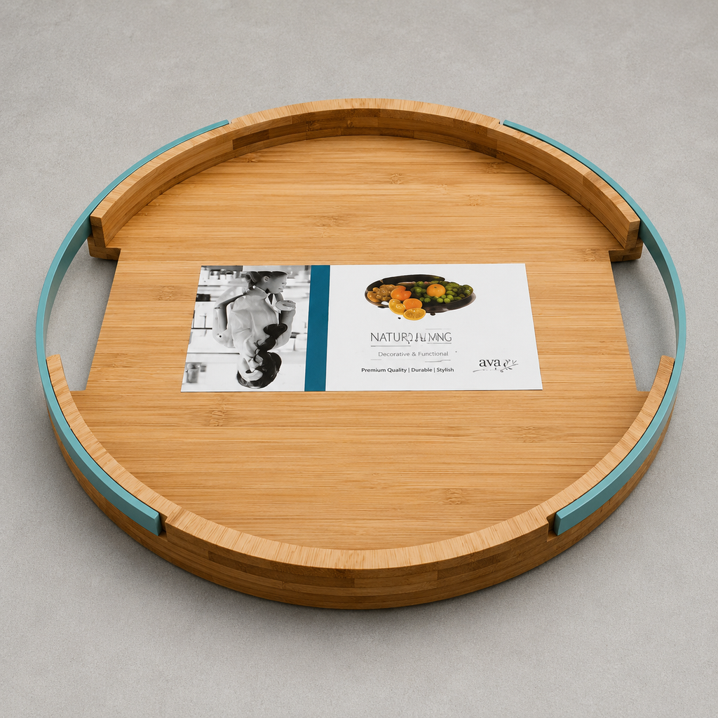 Wooden Round Serving Tray(YM131)