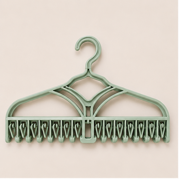 Green Plastic Clothes Hanger Set (YM417)