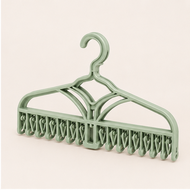 Green Plastic Clothes Hanger Set (YM417)