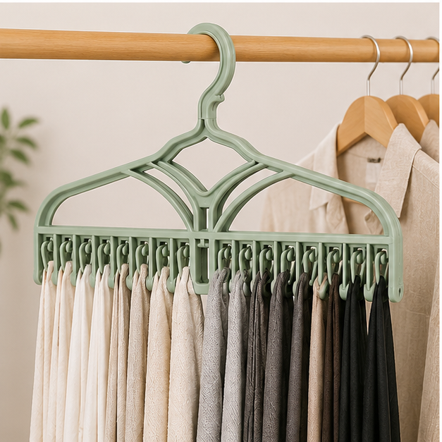Green Plastic Clothes Hanger Set (YM417)