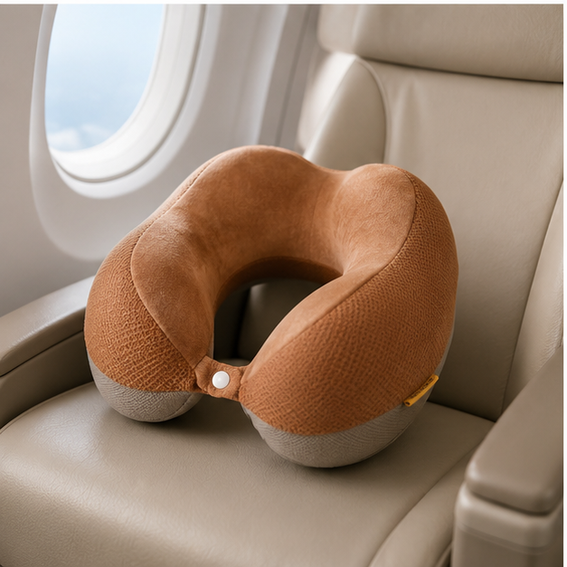 Camel Plush Neck Pillow for Travel Comfort (YM1855)
