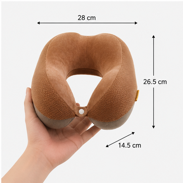 Camel Plush Neck Pillow for Travel Comfort (YM1855)