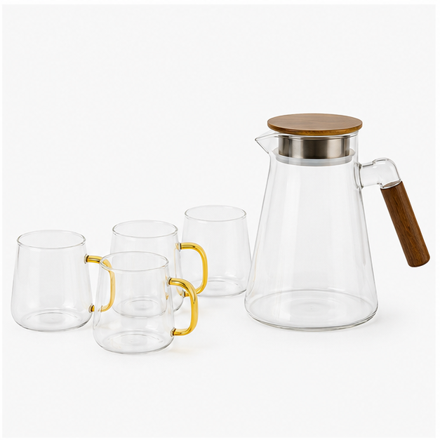 Transparent Glass Water Jug for Serving Drinks (YM152)
