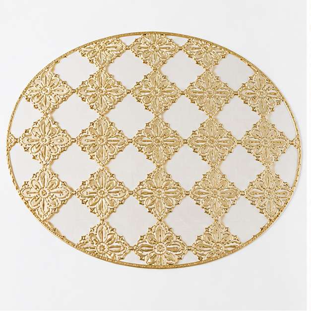 Gold Decorative Table Mat Set of 6 for Dining Table Styling (YM2658)
