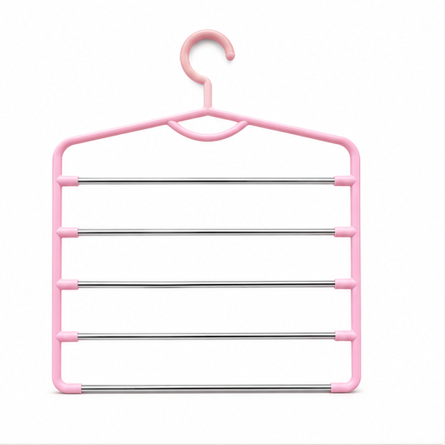 Pink Multi-Layer Clothes Hanger for Space Saving (YM420)