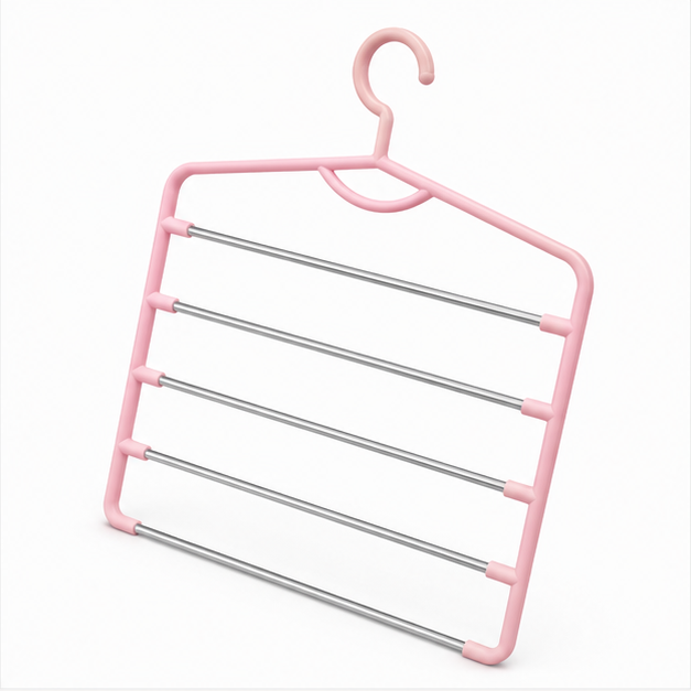 Pink Multi-Layer Clothes Hanger for Space Saving (YM420)
