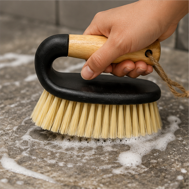 Multi-Purpose Cleaning Brush with Wooden Grip Handle (YM249)