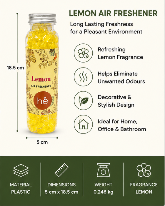 Lemon Air Freshener Beads Bottle for Long Lasting Freshness (YM1927)