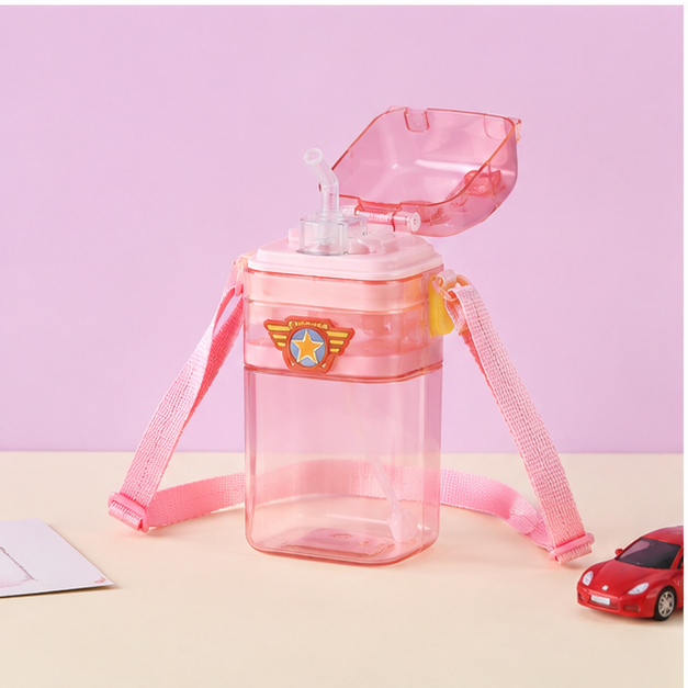 Pink Kids Water Bottle with Sipper (YM508)