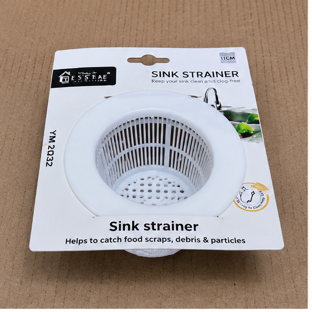 White Sink Strainer for Kitchen Drain 11cm (YM2032)