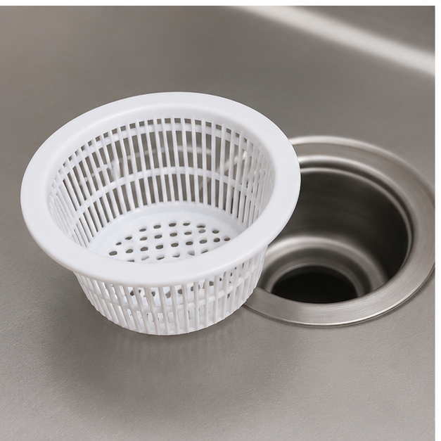 White Sink Strainer for Kitchen Drain 11cm (YM2032)