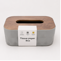 Grey Wooden Tissue Paper Box Holder (YM2715)