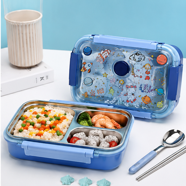 Leak-Resistant Stainless Steel Lunch Box 710ML (YM2493)