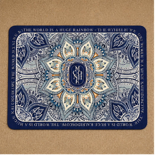 Blue Mandala Door Mat for Home Entrance (YM983)