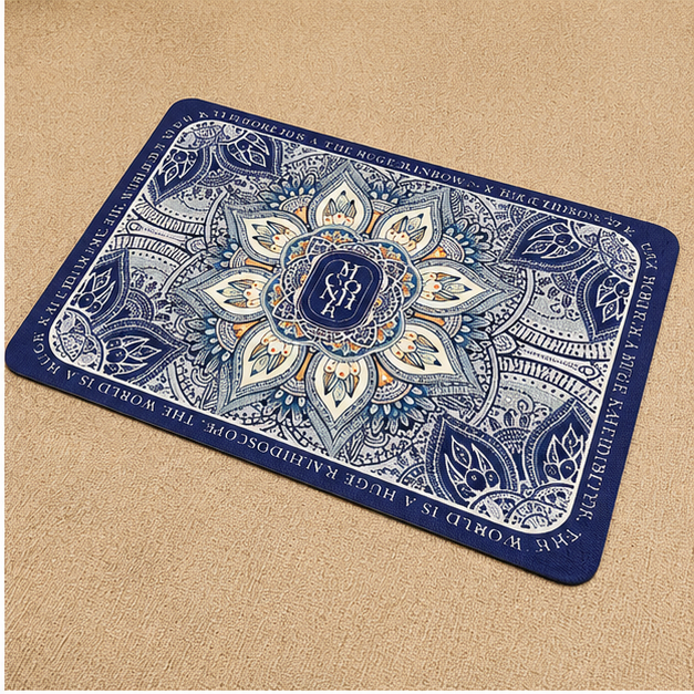 Blue Mandala Door Mat for Home Entrance (YM983)